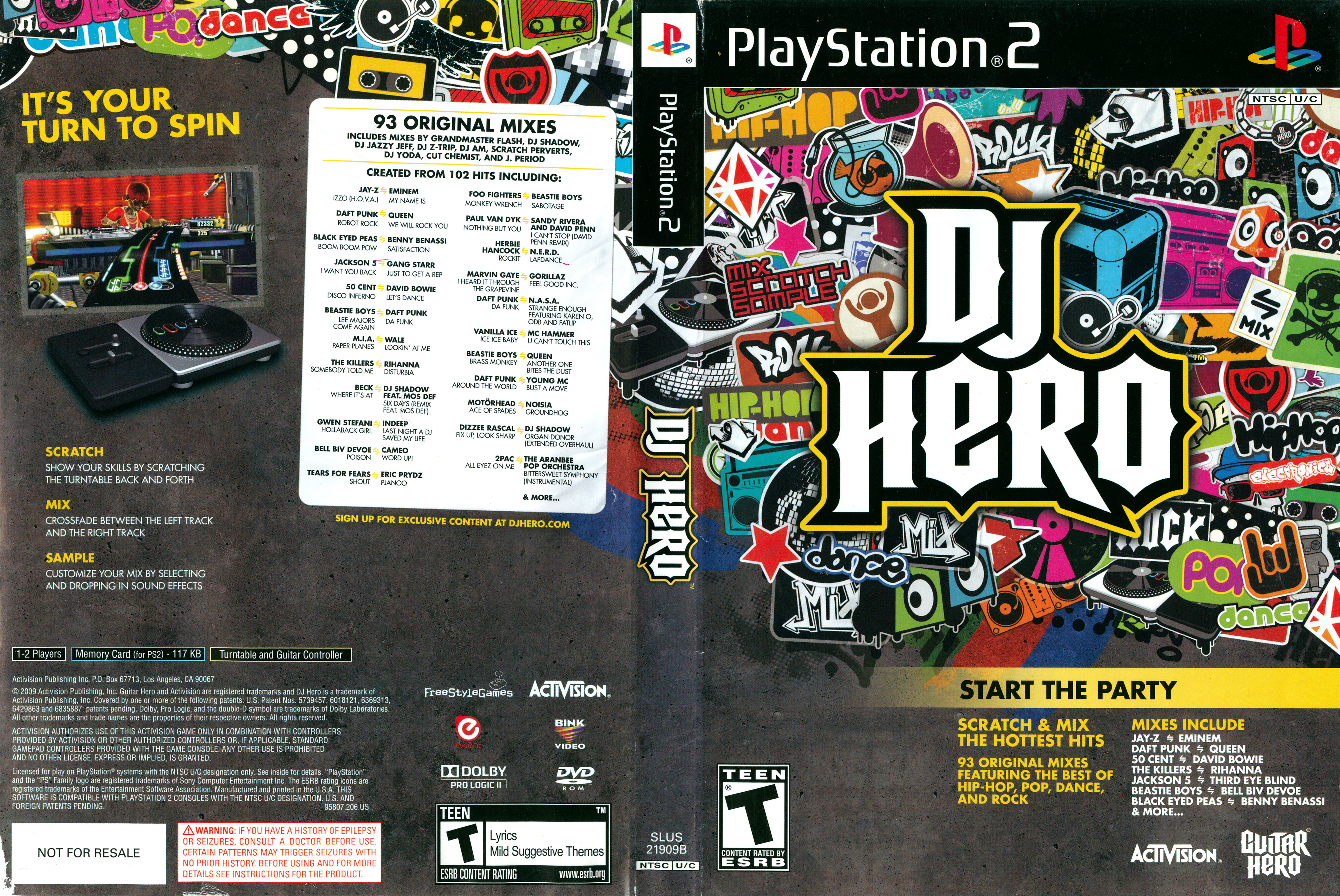 Divulgada lista oficial de músicas de DJ Hero 2