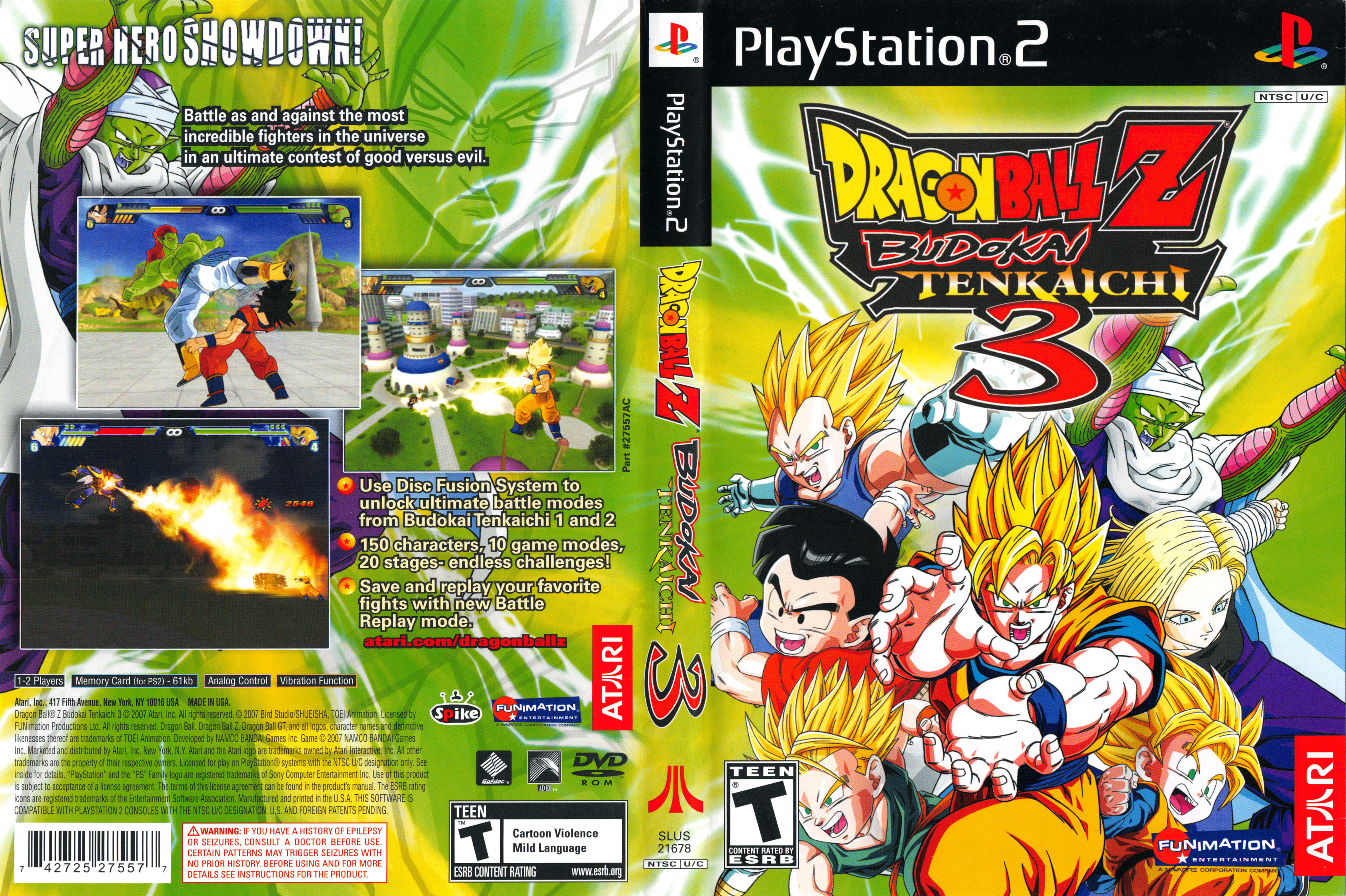 Dragon Ball Z Budokai Tenkaichi 3 Crossover PS2 ISO (Ntsc) - GamesGX