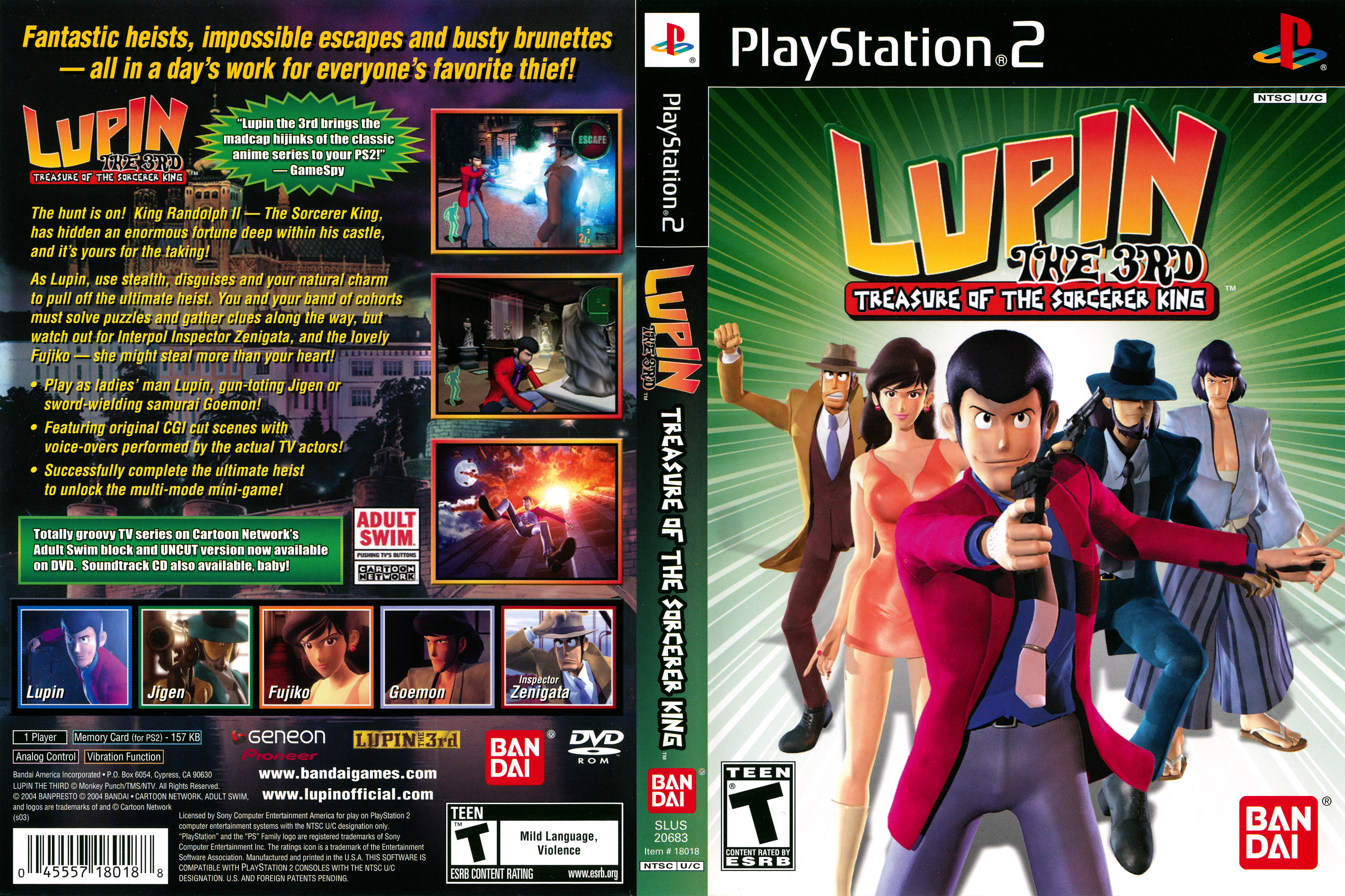 Три пс два. Lupin 3 ps2. Lupin the 3rd: Treasure of the Sorcerer King ps2. Люпен игра. Кинга Lupin.
