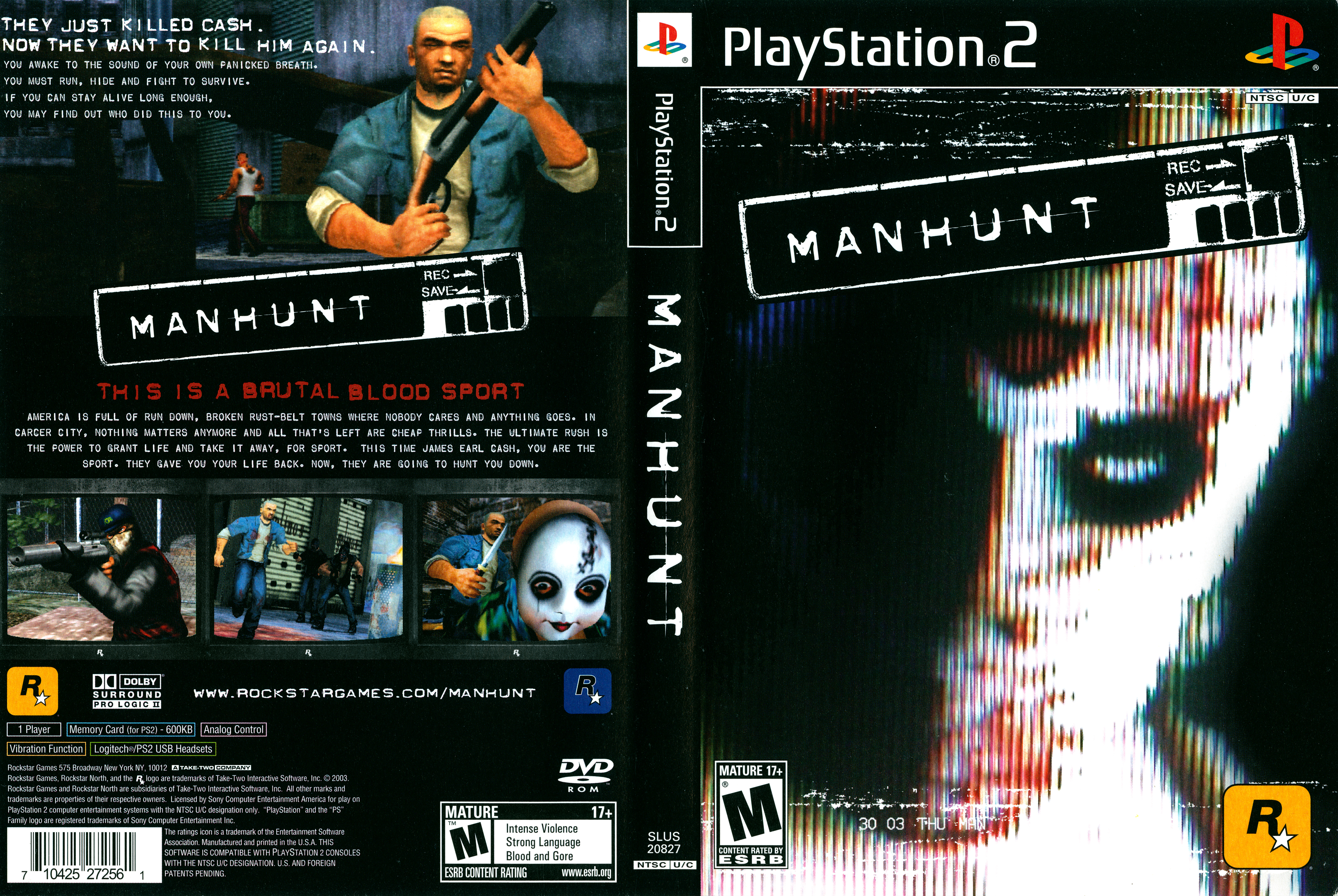 Manhunt 2 список игр от rockstar games. Диск плейстейшен МЕНХАНТ 2.