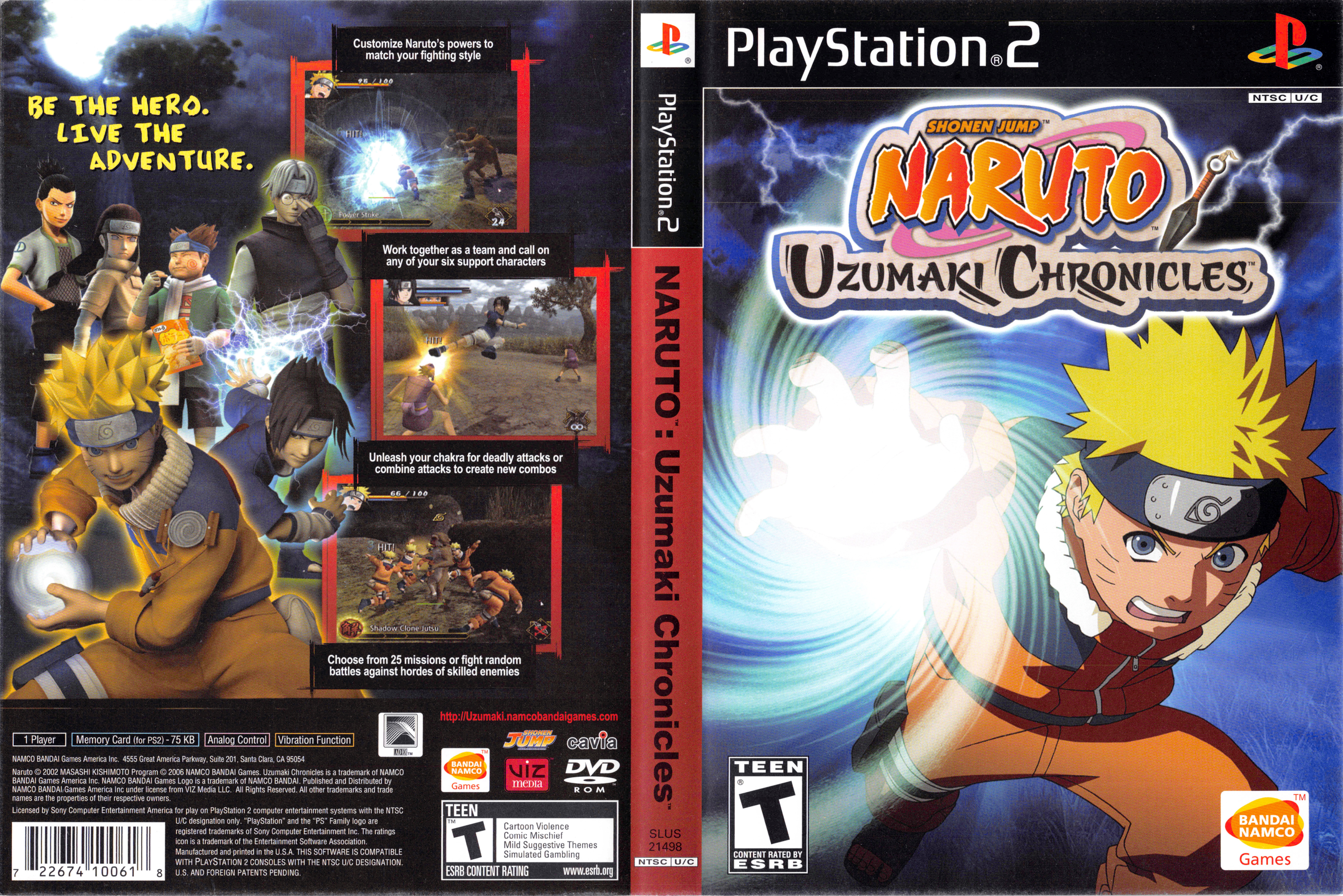 Naruto Uzumaki Chronicles video game - Sony PlayStation 2 PS2 W/ Case & Manual