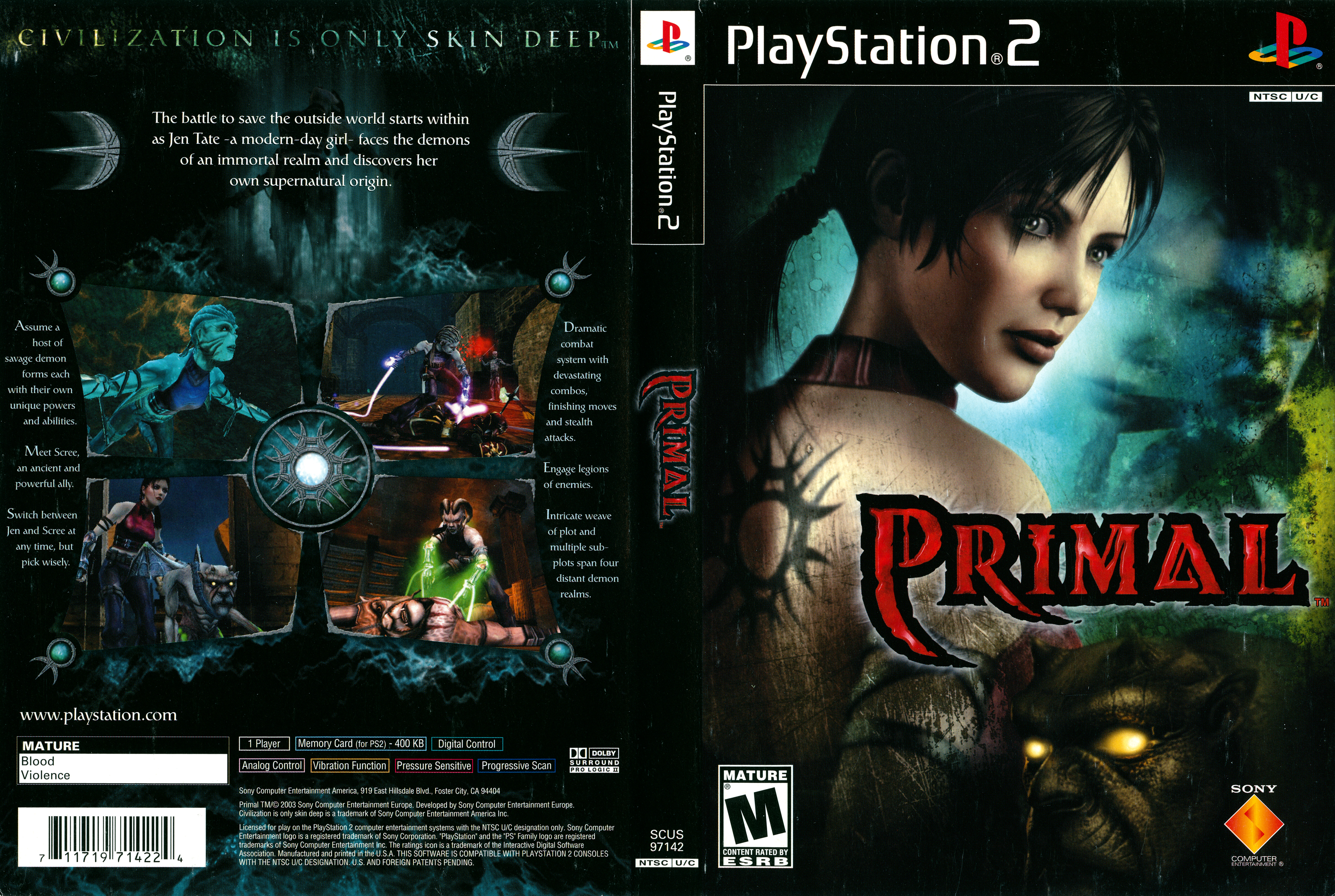 Запускай пс 2. Примал плейстейшен 2. Ps2 диск примал. Primal ps2 обложка. Primal 2003.