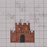 Castle Fireworks, 1985 (Unknown author). This planning sheet depicts the logic of the fireworks which can be achieved by attaining a certain score at the end of each above ground stage. (Source: Super Mario Bros. 30th Anniversary Special Interview)