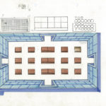 Untitled "Dungeon Room", 1984-12-20 (Shigeru Miyamoto). A portrayal of a typical dungeon room in The Legend of Zelda with a placeholder HUD. (Source: Nintendo UK)