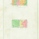 Untitled “Main Dungeon Memory Locations”, c. 1985 (Toshihiko Nakago). This sheet shows the relative memory address space used for dungeons in the Main Quest of The Legend of Zelda. All of the dungeons, including secret spaces and blank locations, fit onto two 16x8 chunks of memory, sandwiched together in a jigsaw-like manner. An arrow at the bottom of each piece indicates where the player enters and what dungeon number it is. (Source: Iwata Asks)