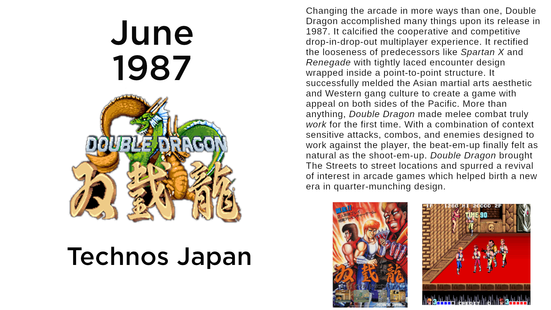 Double Dragon - Technos (Video Game, 1987) - Japan