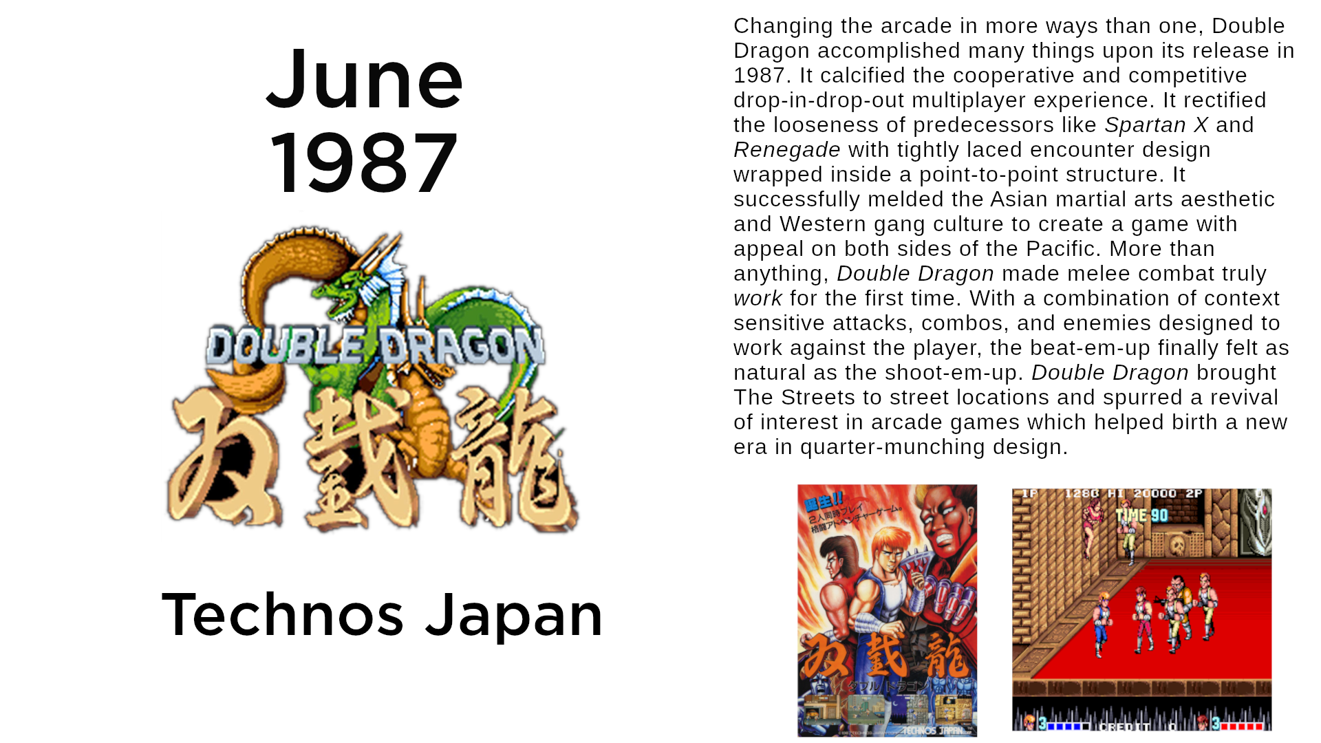 Double Dragon , Arcade Video game by Technos Japan Corp. (1987)