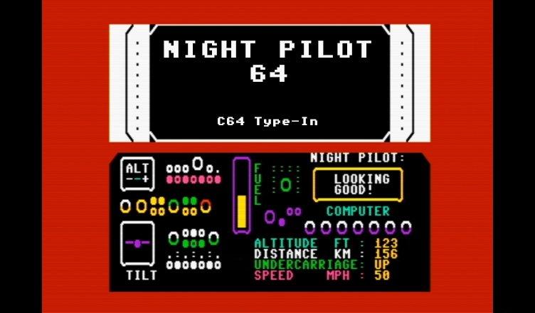 Night Pilot 64, a Commodore 64 Type-In from Commodore Horizons magazine.